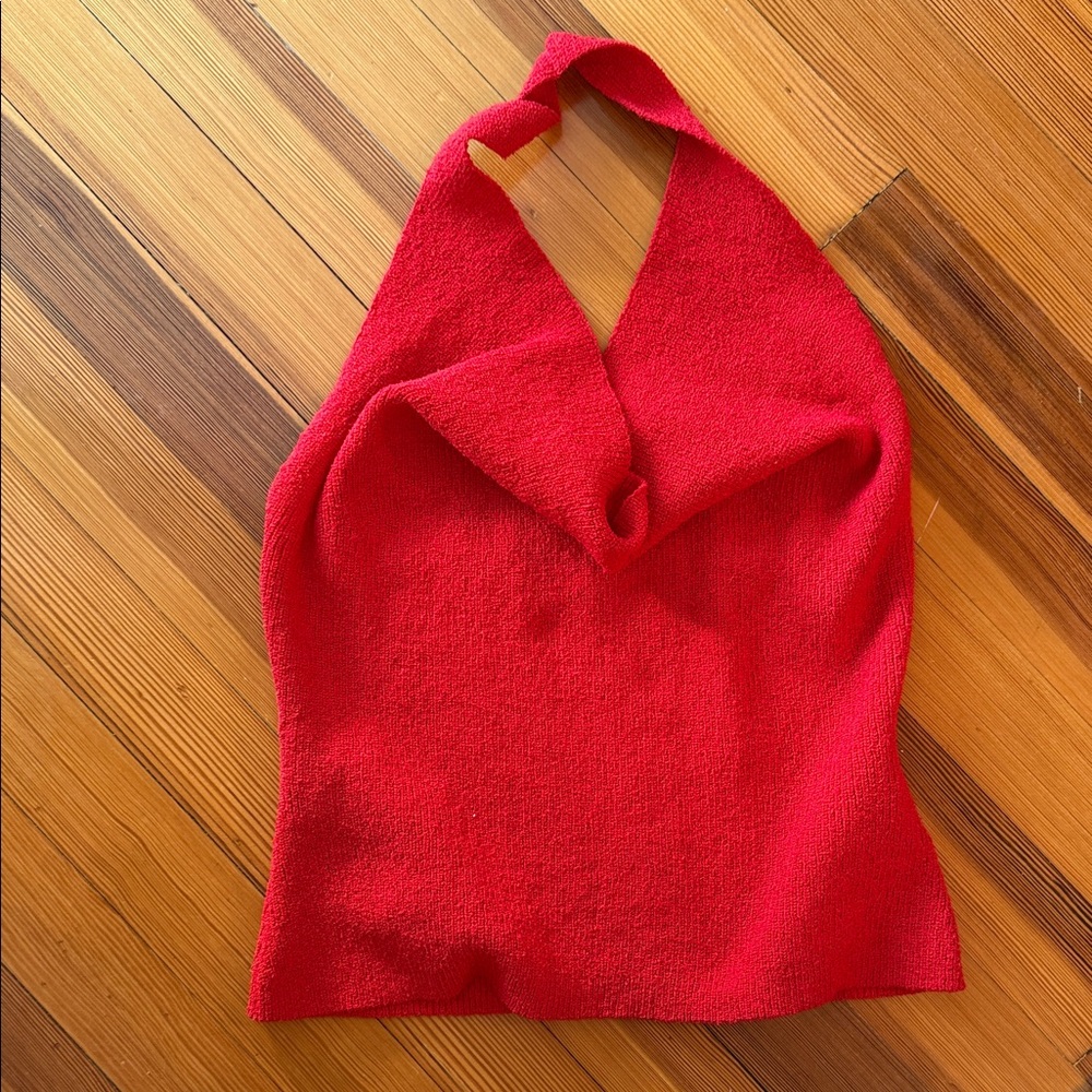 Vibrant Red Halter Top